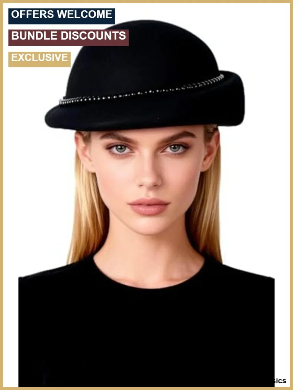 Women Wool Beret Vintage French Hat with Pearl Beads Adjustable Party Cap